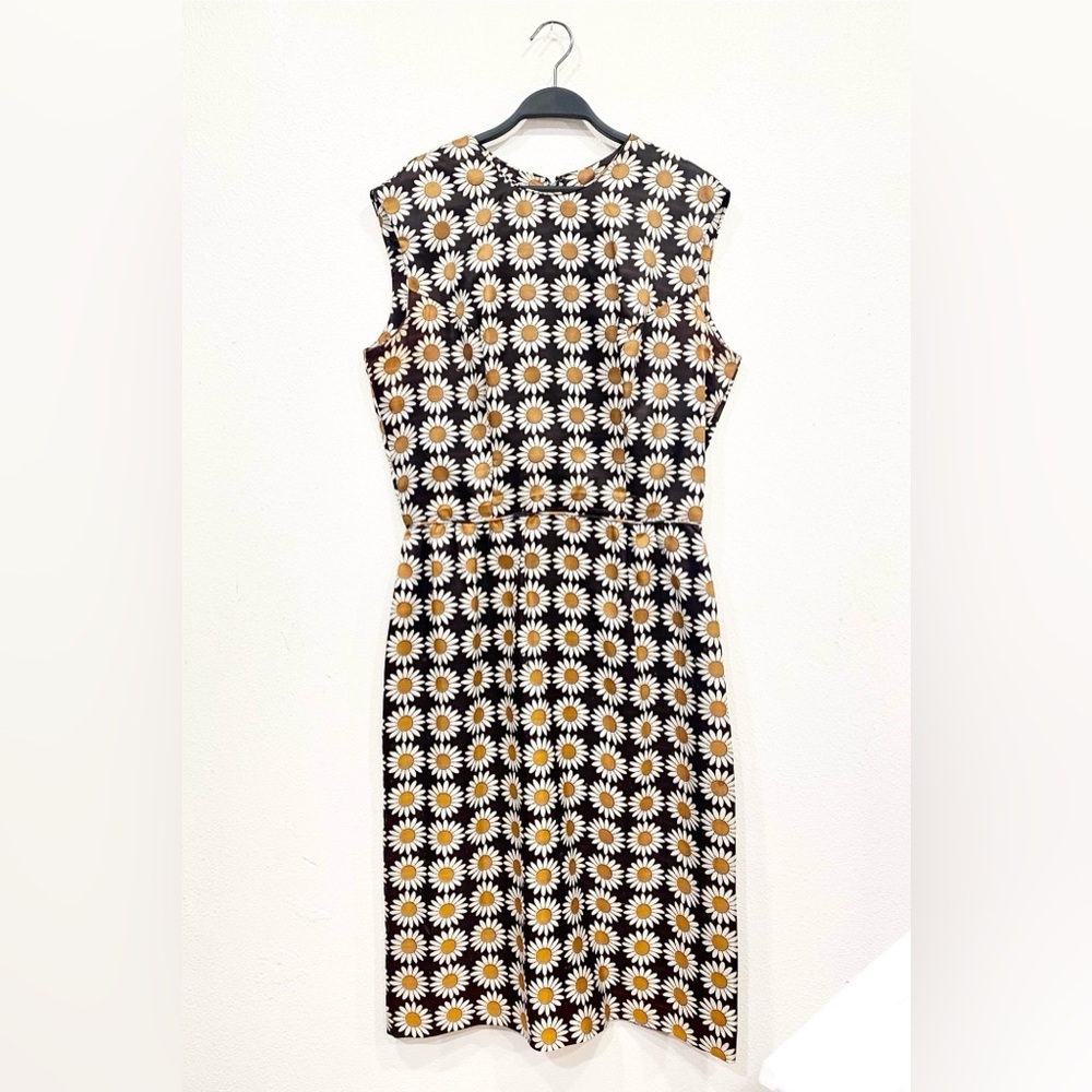 🌼 vintage serbin of florida by muriel ryan daisy print sleeveless dress 🌼